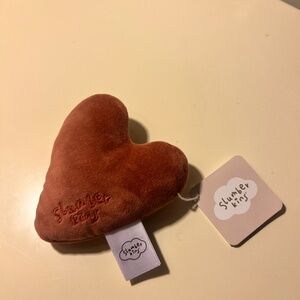 Original Slumberkins Plush Heart 3" New with Tags Rust Color Replacement Otter